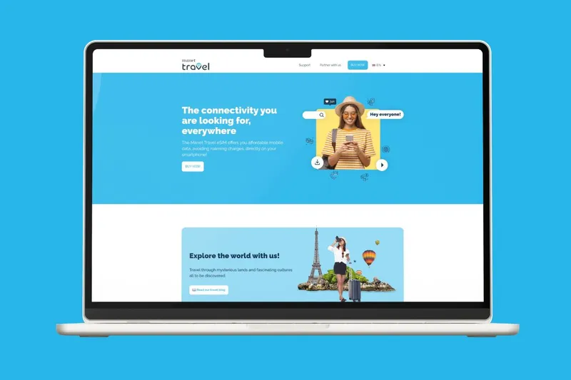 Manet Travel laptop screen