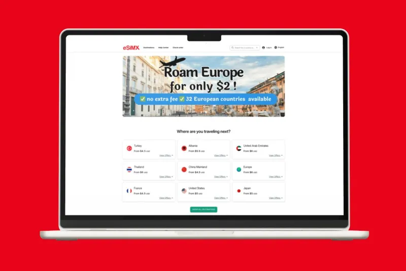 eSIMX laptop screen