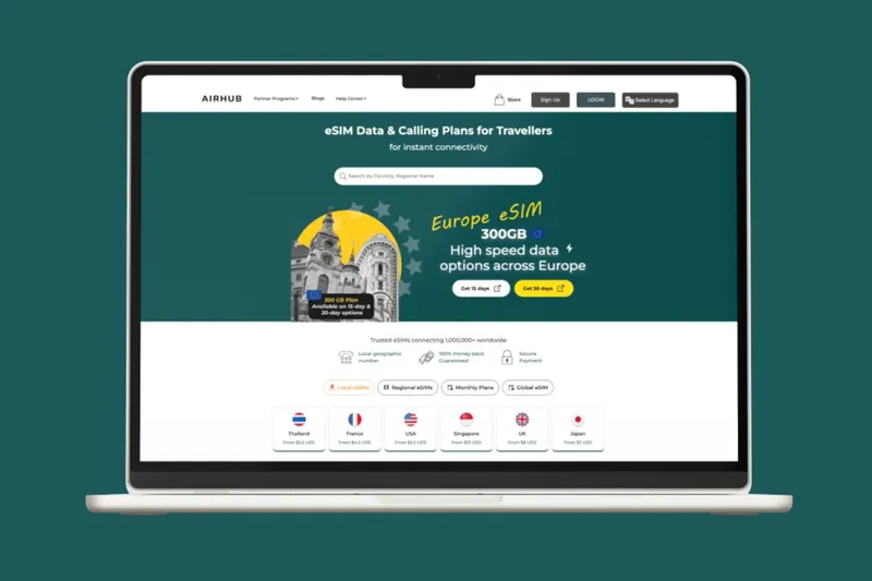 Airhub laptop screen